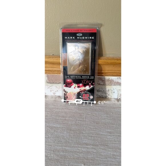 Mark McGwire 23KT Gold Commemorative Baseball Card Fleer Official Limited - Picture 10 of 11